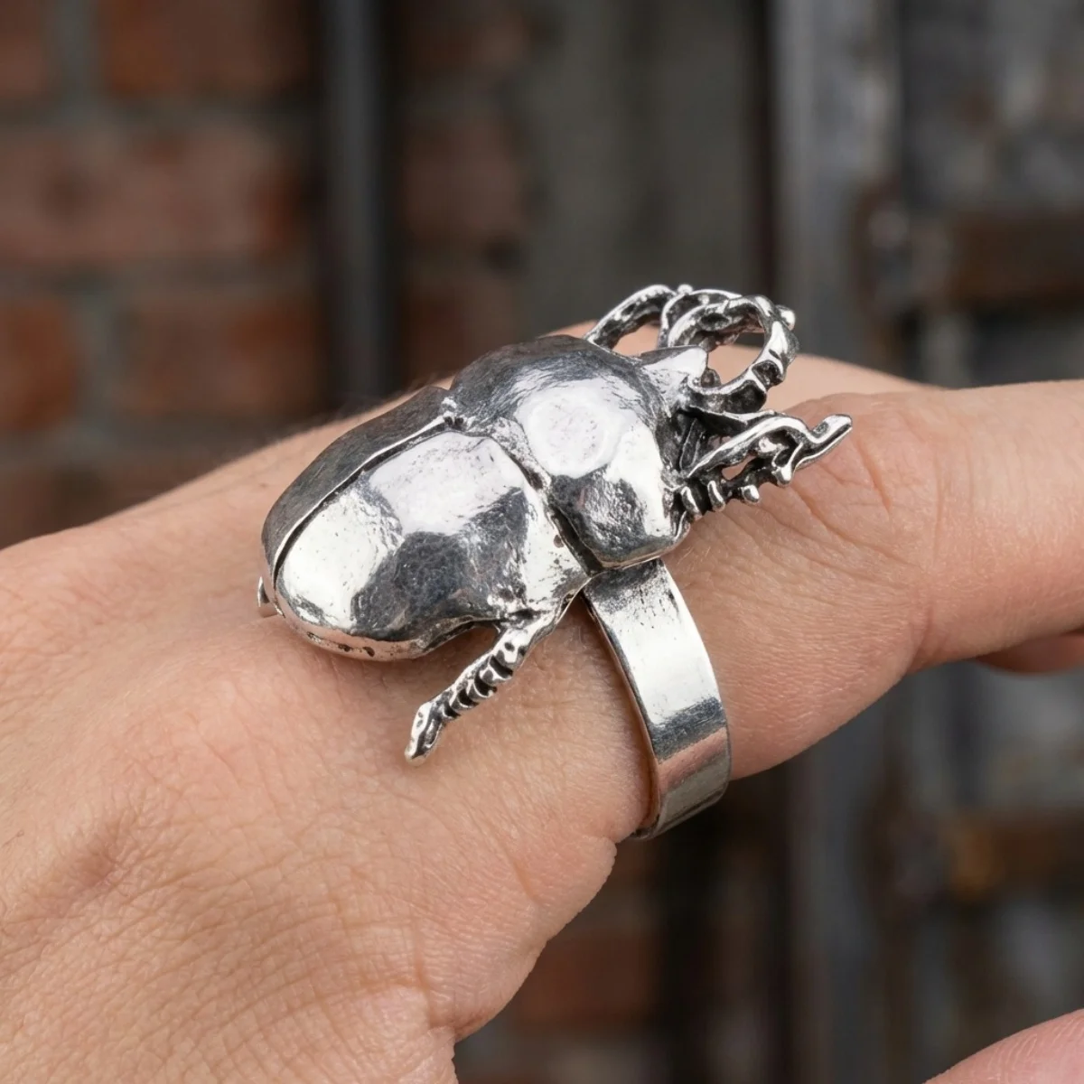 Kreative Insekten-Zikaden-Käfer-Öffnungsringe für Damen und Herren, Vintage-Punk-Metall-Tier-Fingerring, Party- und Alltagsmode-Schmuck