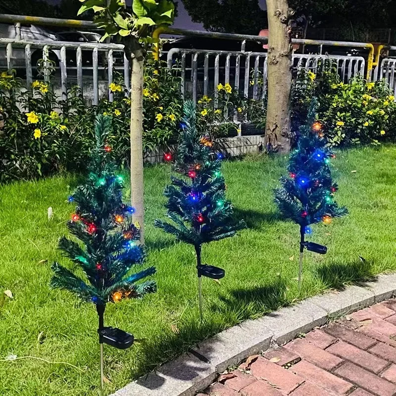 2 Luci Solari per Albero di Natale Luci Solari Impermeabili per Esterni