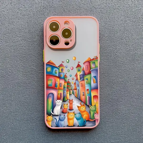 Bunte Stadt-Handyhülle für iPhone 13 12 11 Pro Max Mini 16 15 14 Pro Max Plus 17 Pro Max X XR XS Stoßfeste Rückabdeckung Schutzhülle – Detail 9