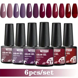 Solid Color Nail Gel Polish Kit - Glitter & Classic Shades, Soak Off UV Semi-Permanent Varnish (ZH20656)