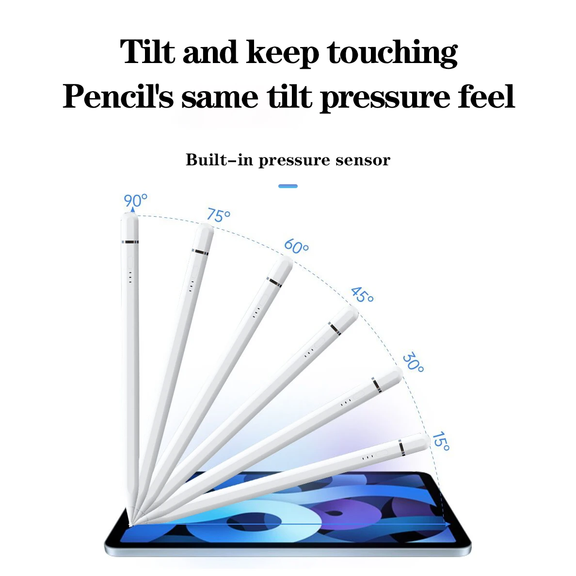 팜 리젝션 틸트 민감한 스타일러스 펜, 애플 펜슬, 아이패드 6 7 8 세대 프로 11 12.9 에어 3 4 분 5 
