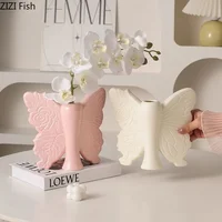 Creative Butterfly Ceramic Vase Table Decoration Flower Arrangement Butterfly Shape Plant Pot Flowers Vases Room Aesthetic Decor 1