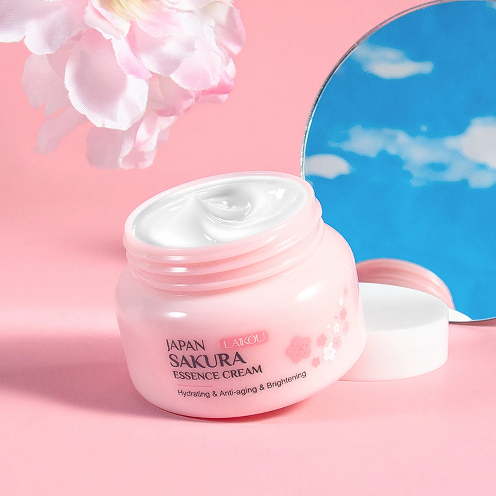 LAIKOU Sakura Essence Face Cream Whitening Brightening Moisturizing Firming Repairing Anti Wrinkle Oil Pores Skin Care 60g