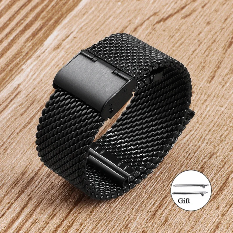 Sleek Milanese Mesh Stainless Steel Watch Band Bracelet - Multiple Sizes Available