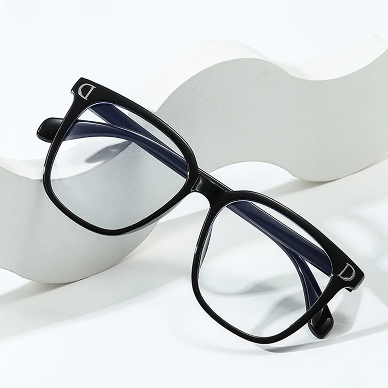 

Unisex Transparent Big Square Frame Blue Light Blocking Eyeglasses Myopia Computer Goggles Eye Glasses Eyewear for Women