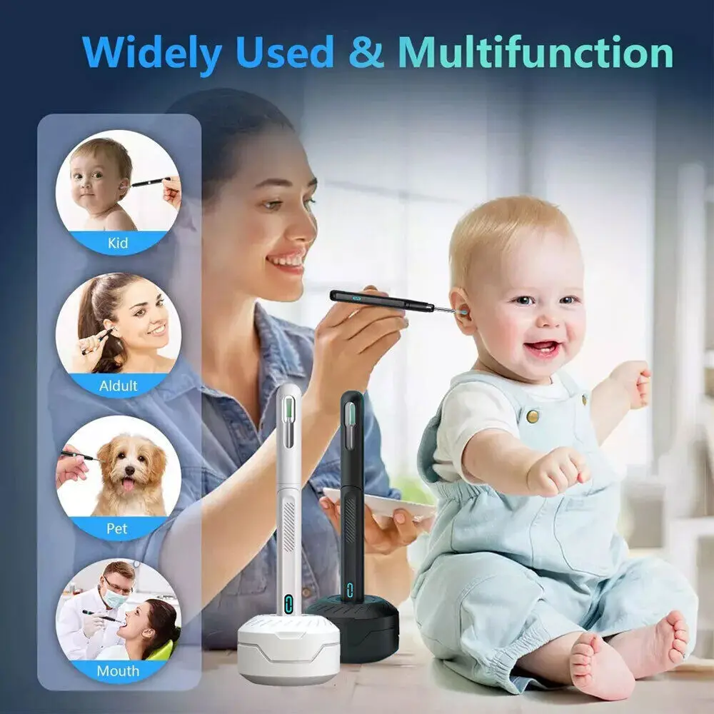 Wireless Wax Remover, Camera HD Ear Endoscope Spoon Pick Cleaning Tools Kit 2