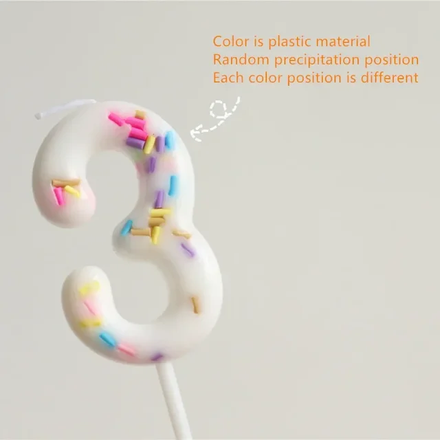 Décoration de gâteau numérique pour enfants, numéro de crème glacée ci-après les cuisson 0-9 avertir les ci-après, décoration de gâteau de fête d'anniversaire pour enfants 6