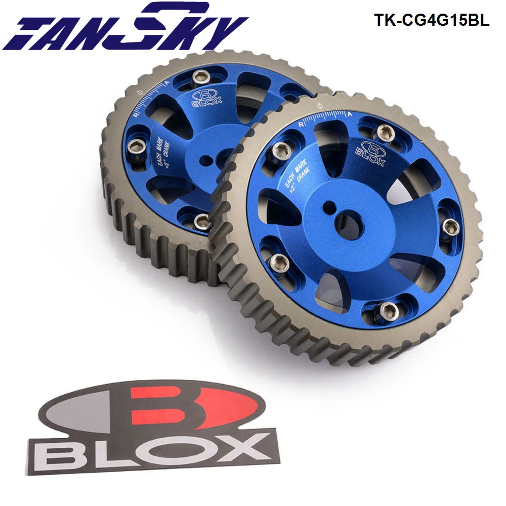 Aluminum Cam Gear Pulley Camshaft For Mitsubishi 4G15 SOHC Engine 2Pcs TK-CG4G15BL