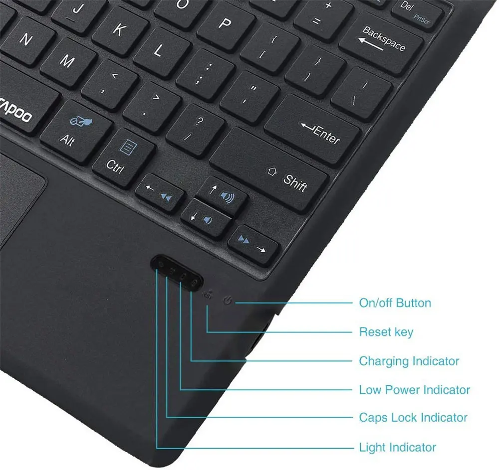 korean computer keyboard Bluetooth Wireless Keyboard For Surface Pro 3 4 5 6 7 Go 2 Trackpad Russian Arabic Hebrew Korean Spanish teclado Keyboard Tablet gaming pc keyboard