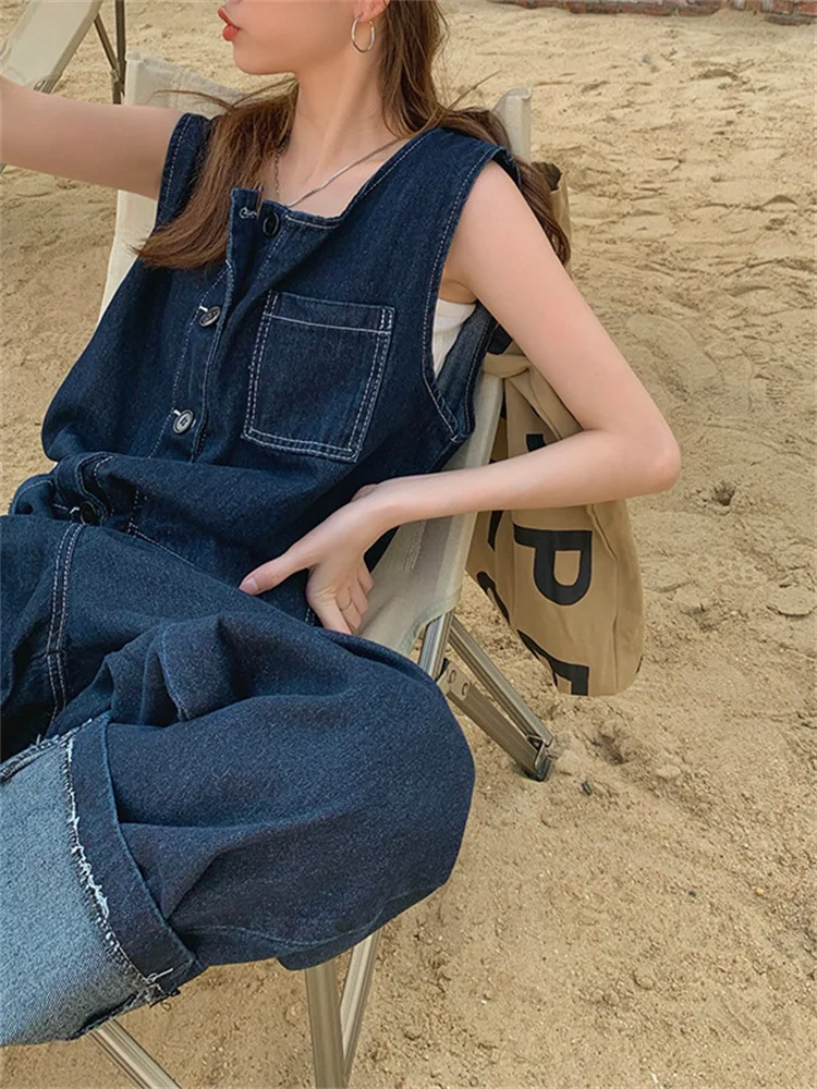 

Hsa Women's Jeans Y2K Korean Fashion Overalls Women Denim Autumn Loose Wide Leg Pant Vintage Female Blue Baggy Pants Aesthetic