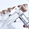 5/10/12/20/24pcs sets Transparent Glass Bottles Jars Vials with Bamboo Lids for Art Crafts and Wedding Favors 15ml 2