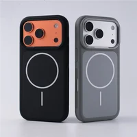 Original Double Color Matte Magsafe Case For iPhone 17Air 17Pro 17Pro Max Magnetic Wireless Charging Hard Protective Phone Cover - Image 2