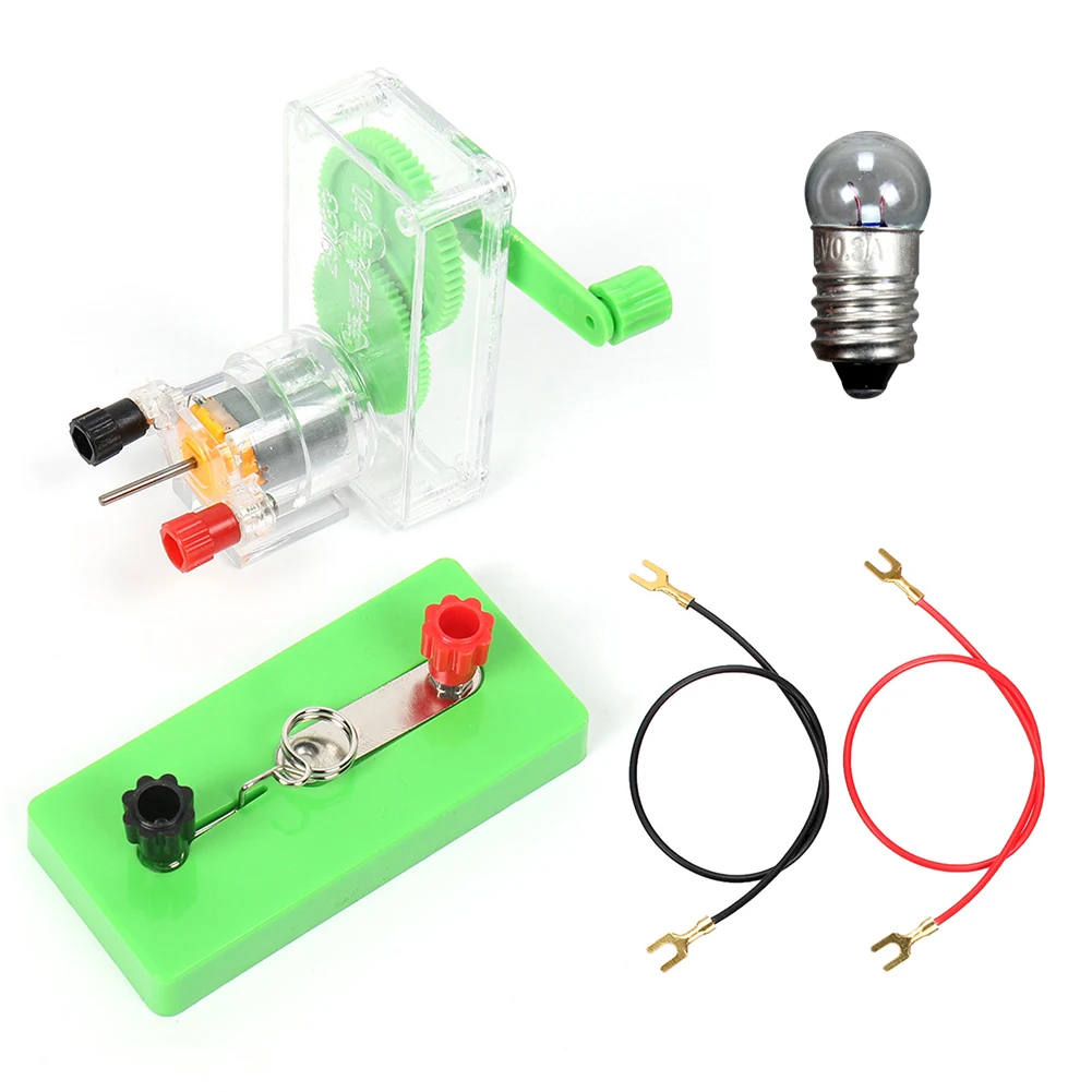 어린이 DIY 핸드 크랭크 DC 발전기 모델 팬 키트, 과학 실험 교육, 어린이 장난감, 물리학 회로, 교육, 실험실 용품