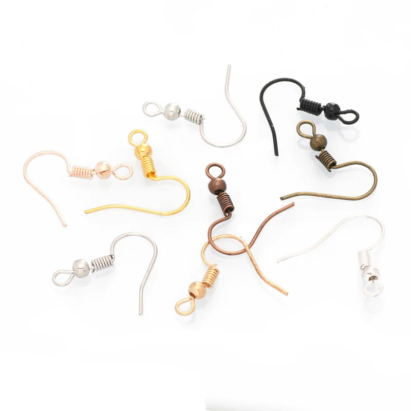 100pcs/lot 20x17mm Ear Hooks Fittings Earrings Clasps Findings Earring  Wires For Jewelry Making Accessories Iron Hook Wholesale - AliExpress