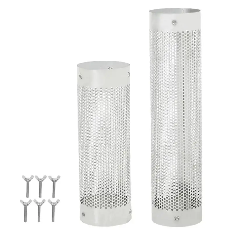 

2 Sizes Firewood Stove Chimney Stainless Tent Stove Pipe Mesh Anti-scalding Cover Outdoor Camping Stove Chimney Pipe Exhaust Pip