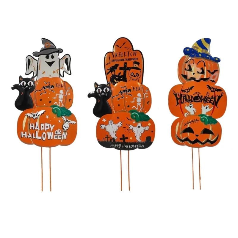 

Halloween Yard Signs with Stakes Spooky Garden Decorations for Outdoor Party
