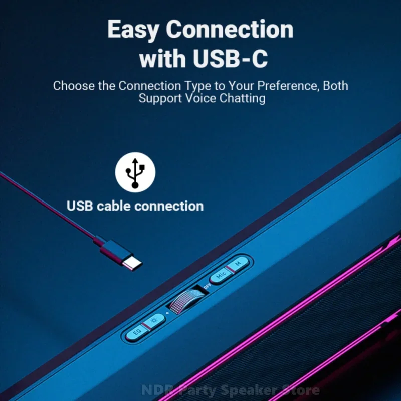 C4 Desktop Computer Audio Portable Wireless Bluetooth Speakers Notebook Esports Game Audio RGB High-quality USB Wired Connection 2