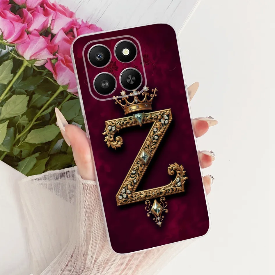 Clear Luxury Crown Letter Silicone Couple Phone Case - Soft and Stylish Protection