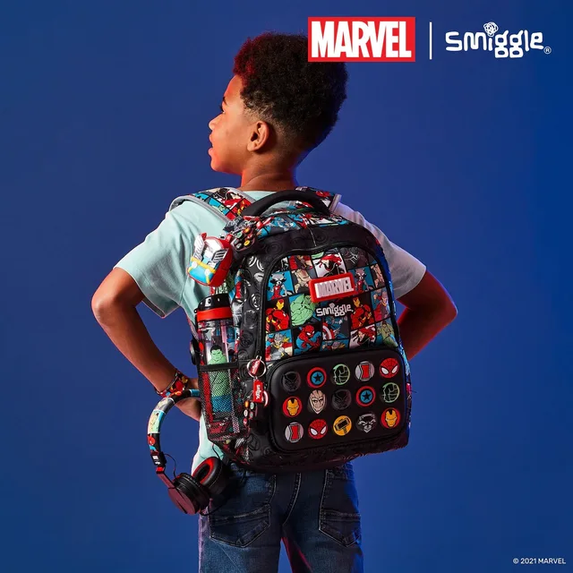 Marvel Co-Branded Smiggle Backpack For Students With Light