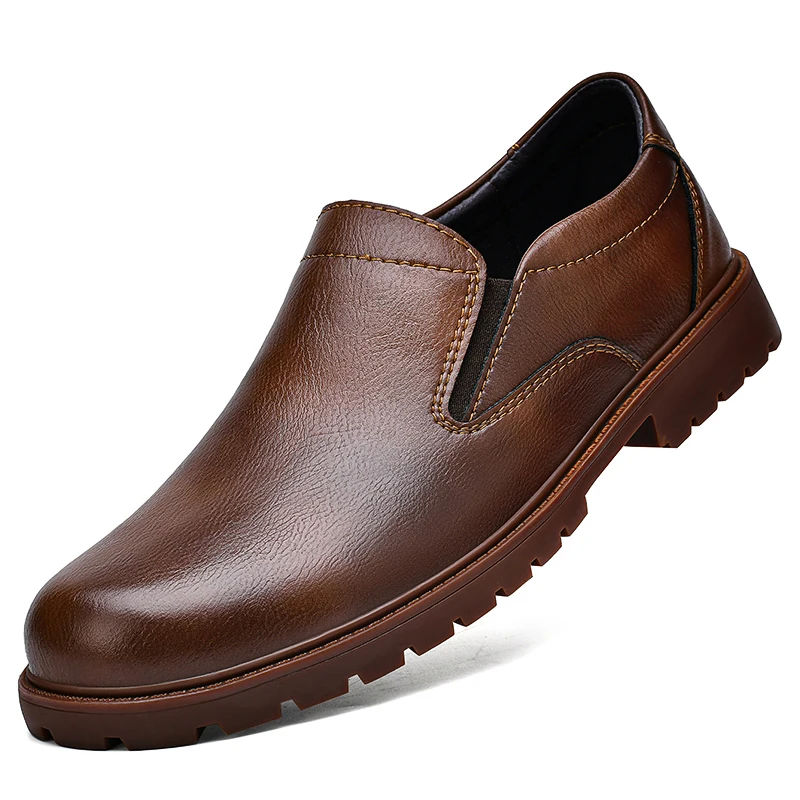 Men Leather Casual Shoes Luxury Brand Soft Mens Walking Shoes Business Formal Shoes Leather Shoes New 2