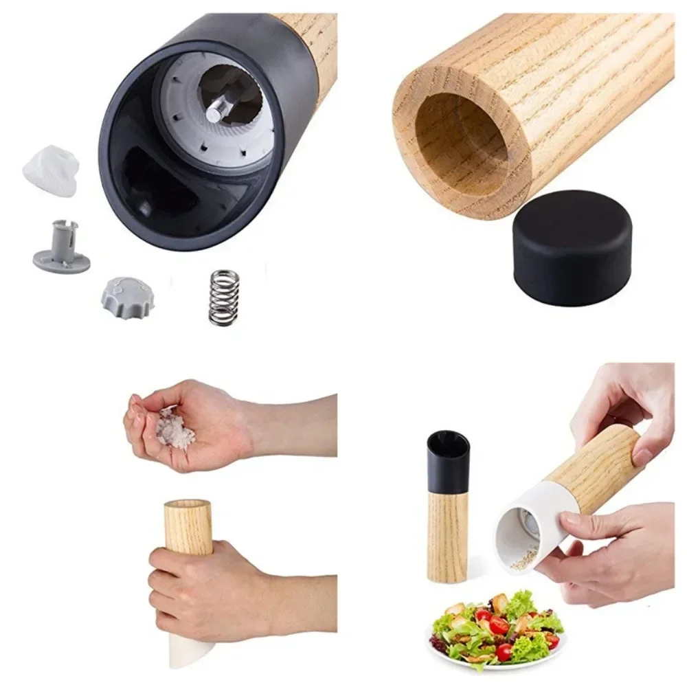 Salt And Pepper Grinder Pepper Grinder Suitable For Salt And Pepper Grinders Equipped With High Black And White Salt Pepper Bottle Sets With Adjustable Devices