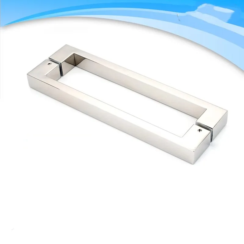Deslizante Maçaneta da Porta Pull Handle Tubo Quadrado Shower Room Acessórios Lq58d 300 mm Aço Inoxidável