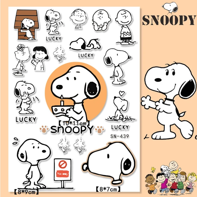 Yangsiw Snoopy Aufkleber für Wasserflasche und Laptop, wasserdicht