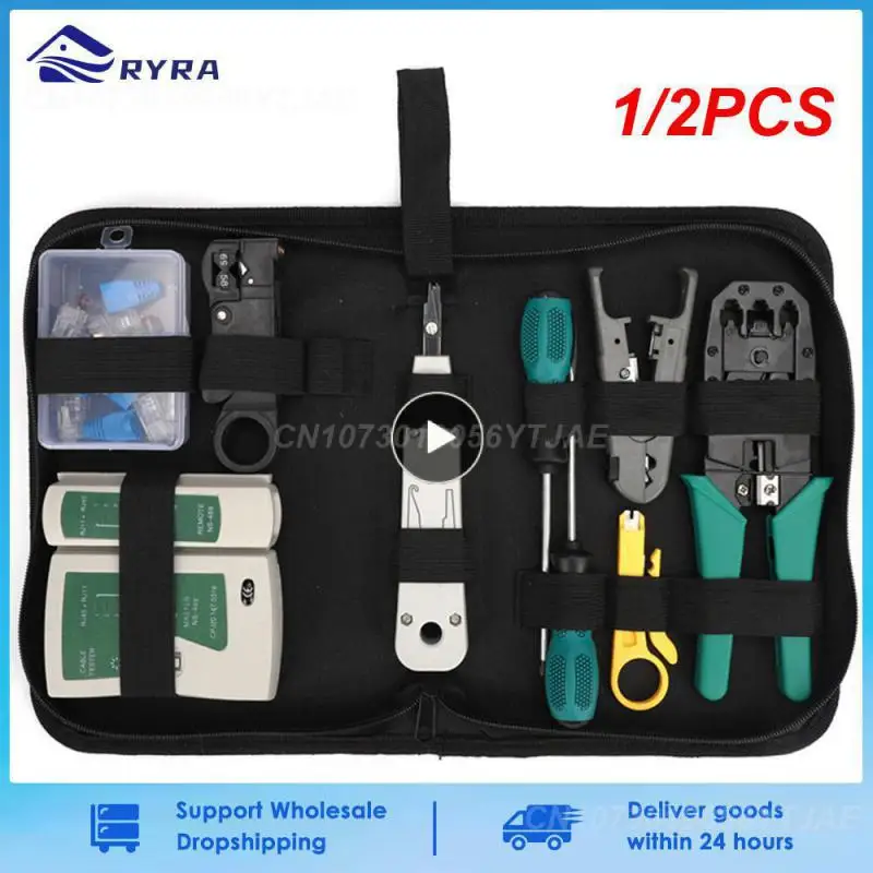 

1/2PCS Network cable clamp pliers stripping Crimping pliers/Professional Network Cable Tester RJ45 RJ11 RJ12 CAT5 UTP LAN Cable