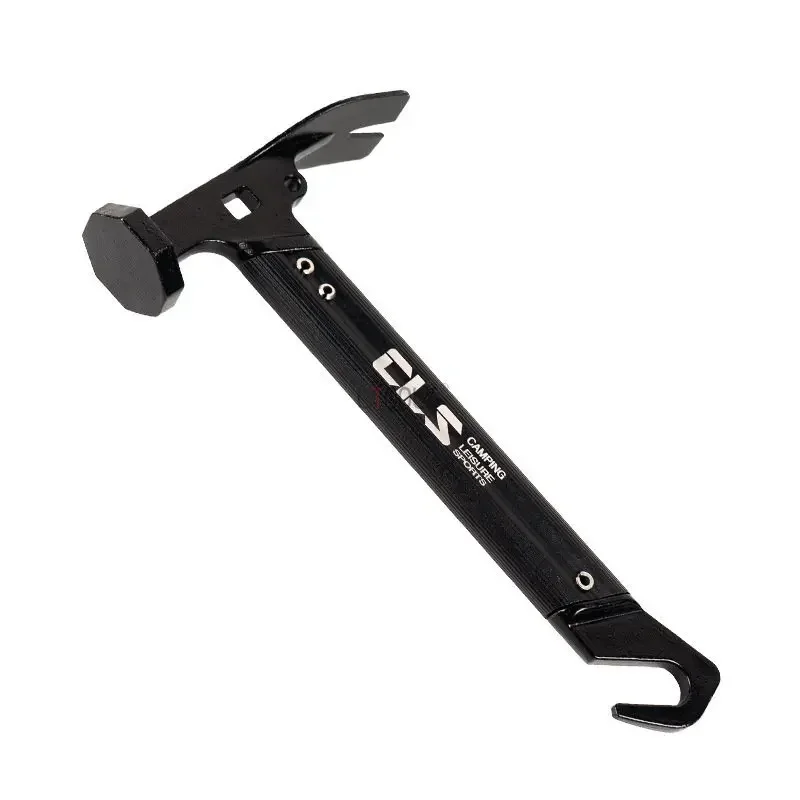 

Double Head Design Camping Hammer, Stainless Steel Ground Pegs, Outdoor Camping Tent Nails, Mini Multitool Hammer, 21cm
