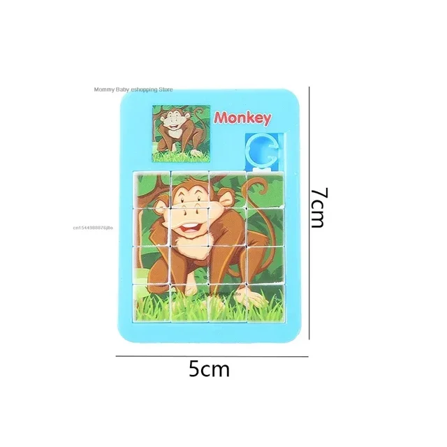 1pc Mini Early Educational Toy Developing for Children Jigsaw Digital Number 1-16 Animal Cartoon Puzzle Game Toys 6