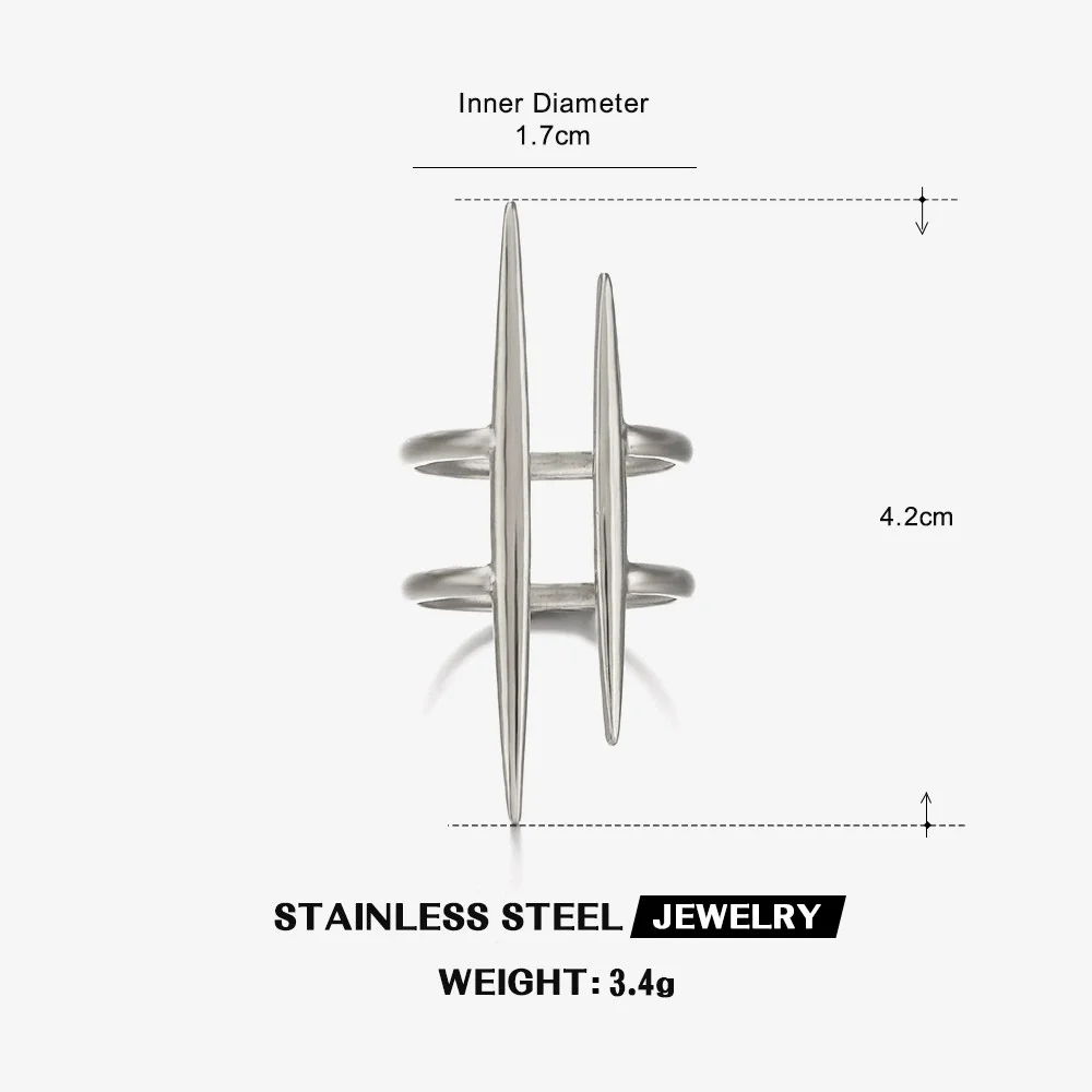 Mode Nische Design Titan Stahl Linie Ring personalisierte Hip-Hop Edelstahl vergoldet Ring Großhandel – Detail 5