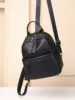 Leather Backpack With High-End Feel, Niche Commuting Soft leather Handbag, New Casual Versatile Women's Small Backpack 1