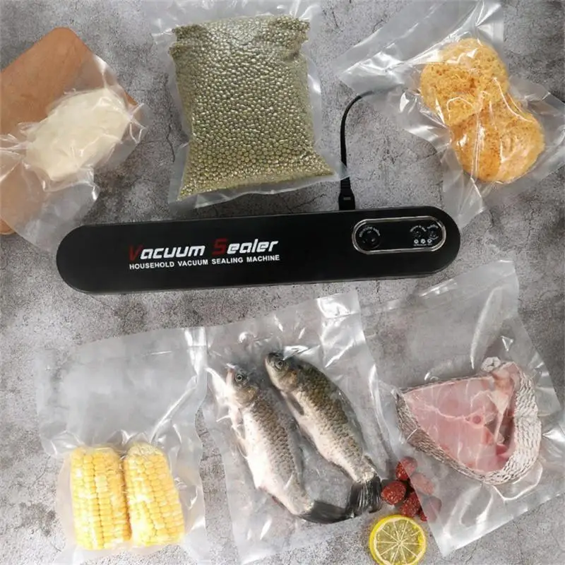 Food Vacuum Sealer Machine Food Plastic Bag Sealer Film Sealer EU Plug  Vacuum Packer With 10pcs Food Vacuum Bags Kichen Tools