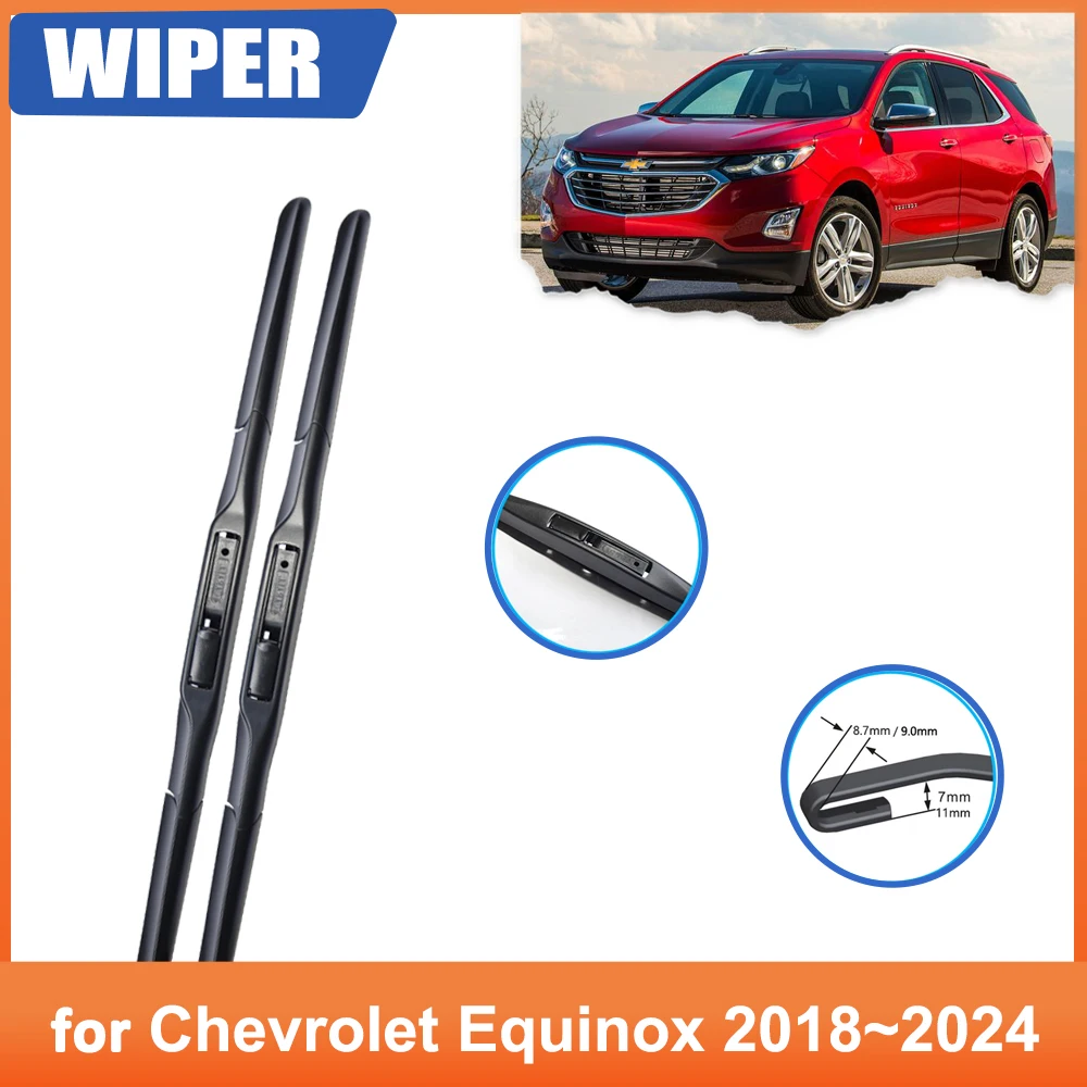 

Передние и задние дворники, лезвия для Chevrolet Holden Equinox 2018 ~ 2024 2023 2022, аксессуары для автомобиля, искусственная кожа, зимняя Очистка