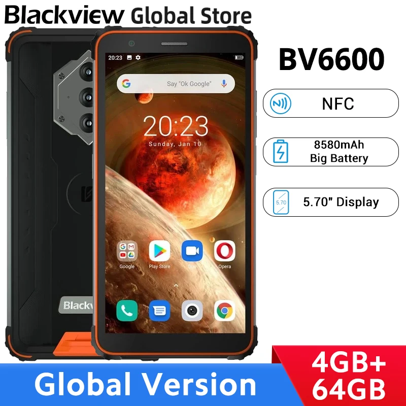 Blackview teléfono inteligente BV6600, 4GB de RAM, 64GB de ROM, batería ...
