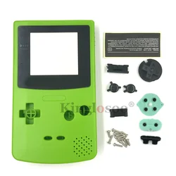 Deluxe Replacement Housing Shell with Rubber Pads and Buttons for GameBoy Color - 19 Vibrant Color Options (Fruit green)