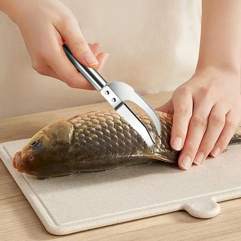 3 Piece Stainless Steel Fish Scale Cleaning Tool Set