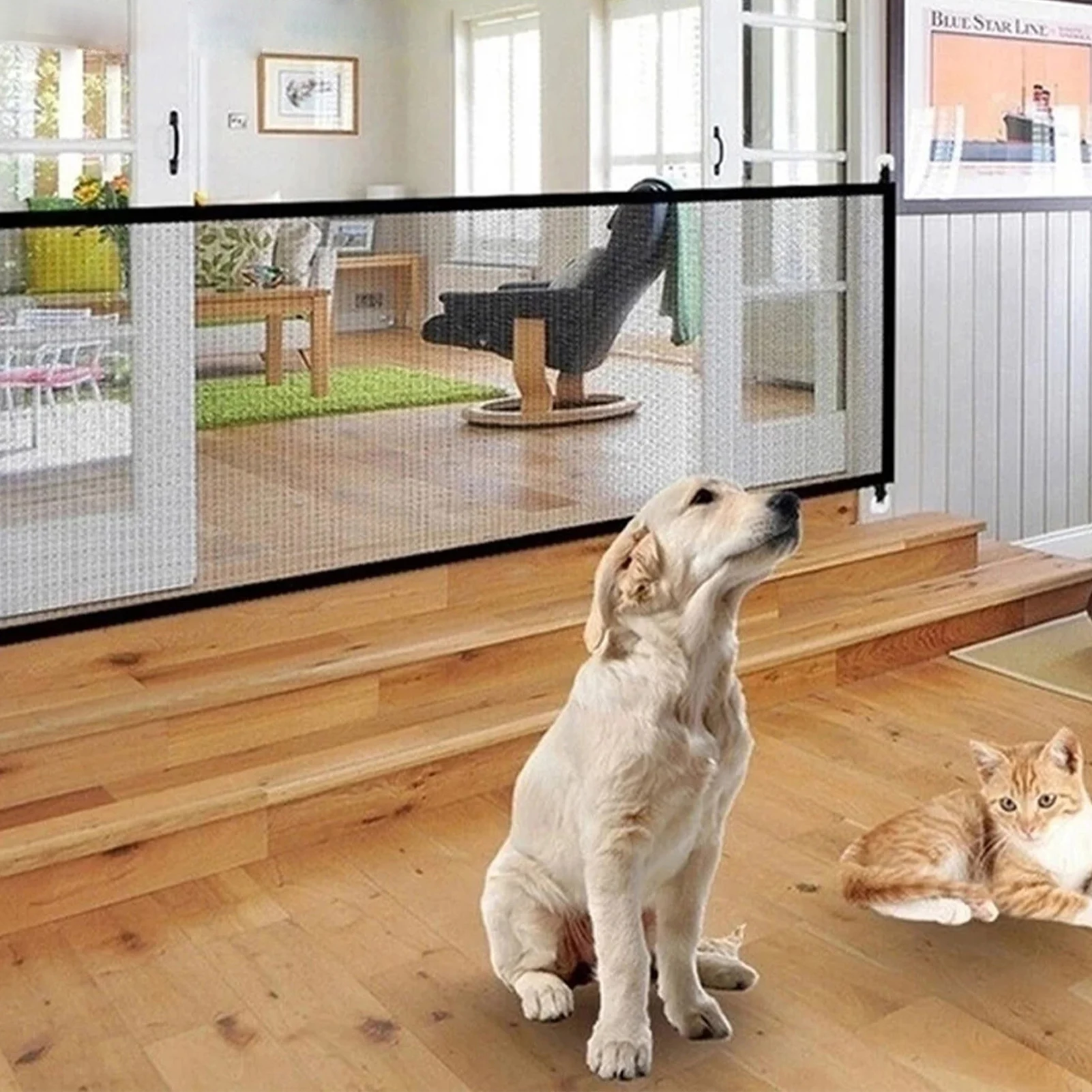 Retractable Dog Barrier Offers Shop