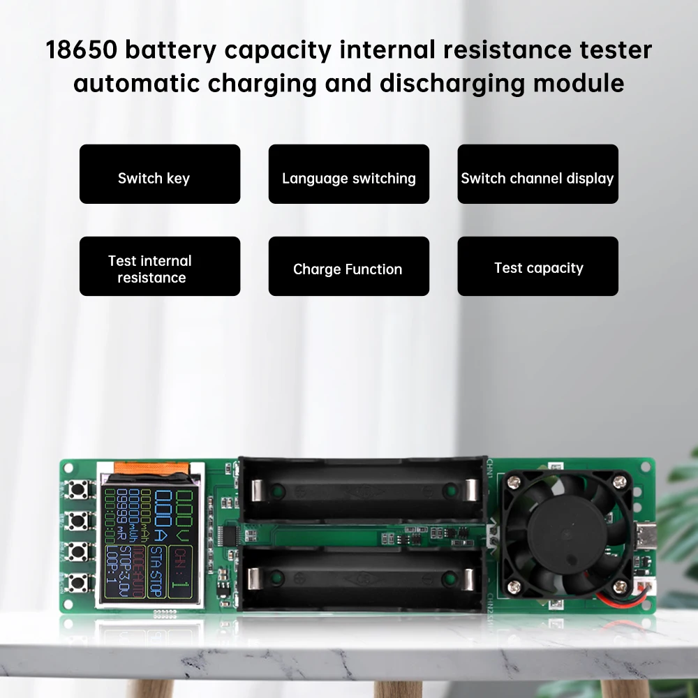 Tester Di Capacità Per Batteria 18650 - Modulo Di Scarica E Ricarica DC 5V