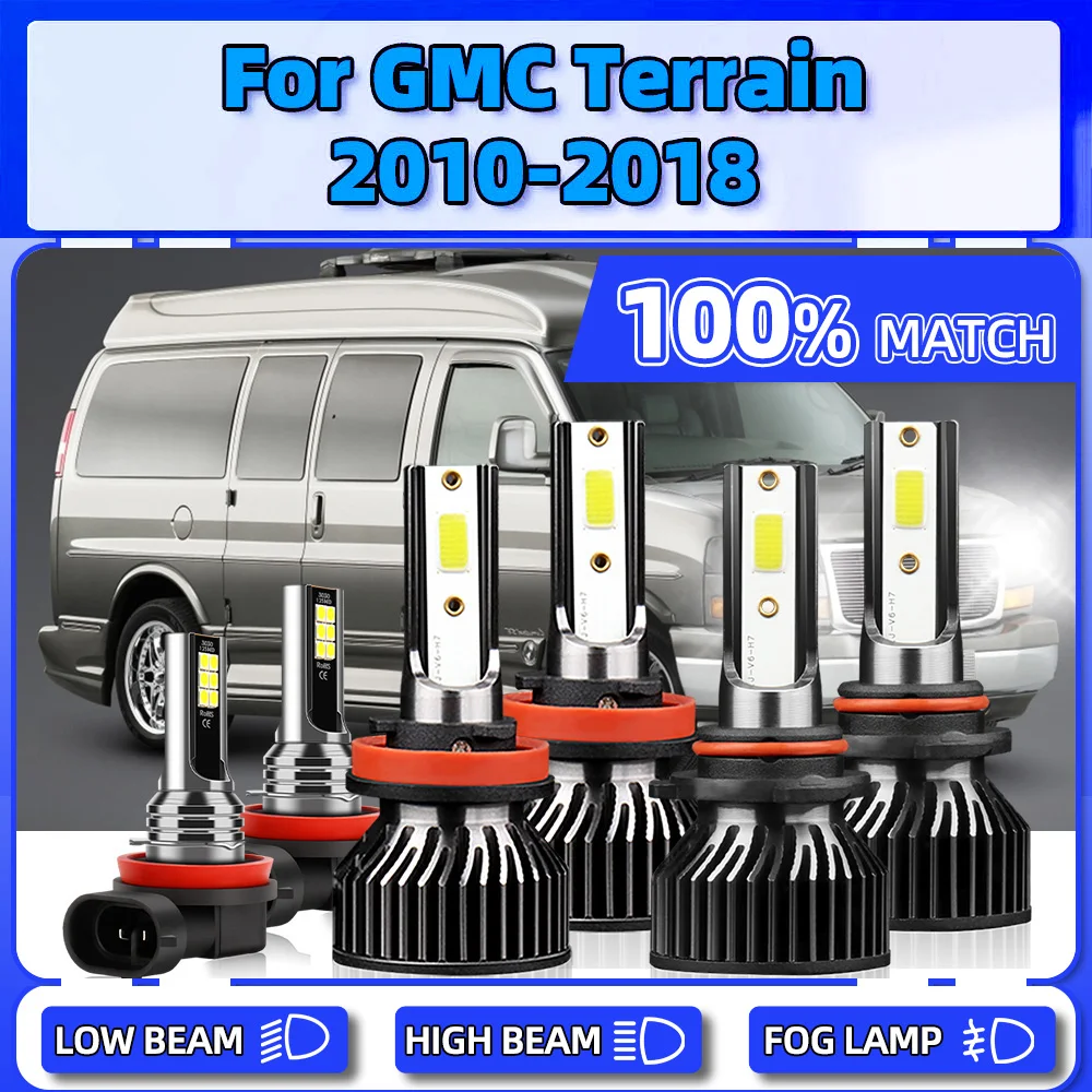 

LED Headlight 9005 HB3 H11 Turbo Auto Lights 12V 6000K Fog Lamps For GMC Terrain 2010 2011 2012 2013 2014 2015 2016 2017 2018