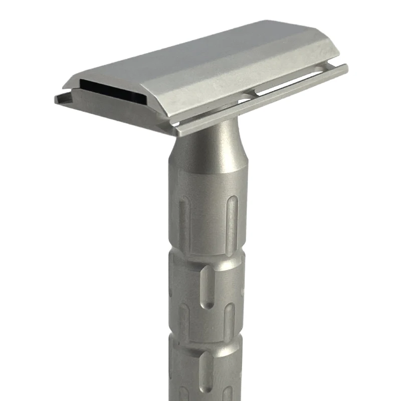 Italy SYNTESI Double Edge Safety Razor, CNC Machined STAINLESS STEEL Blades for Men and Women 3