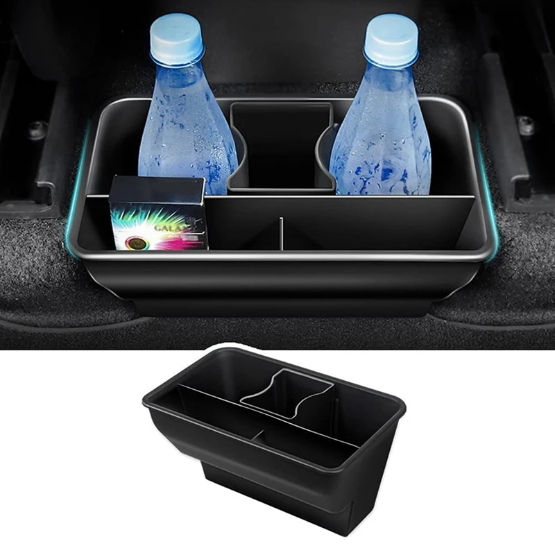 

Under Seat Storage Box Rear Center Control Air Outlet Organizer For Tesla Model Y 2020 2021 2022 Accessories ABS Black