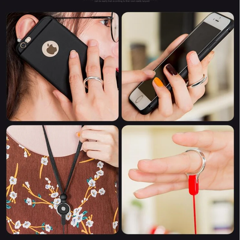 Adjustable Lanyard Strap with Detachable Phone Safety Tether