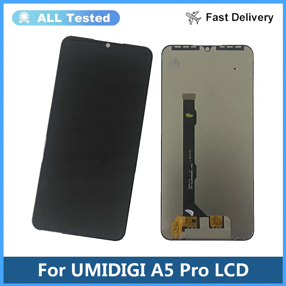 

ЖК-дисплей 6,3 дюйма 100% протестирован для Umidigi A5 Pro, сенсорный экран в сборе для смартфонов A 5 a5pro, ремонтные детали + инструменты и лента