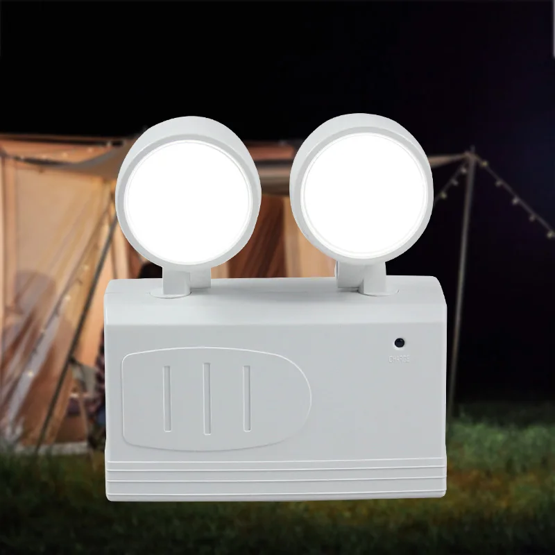 Rotatable Double Head LED Emergency Lantern - Rechargeable Portable Light