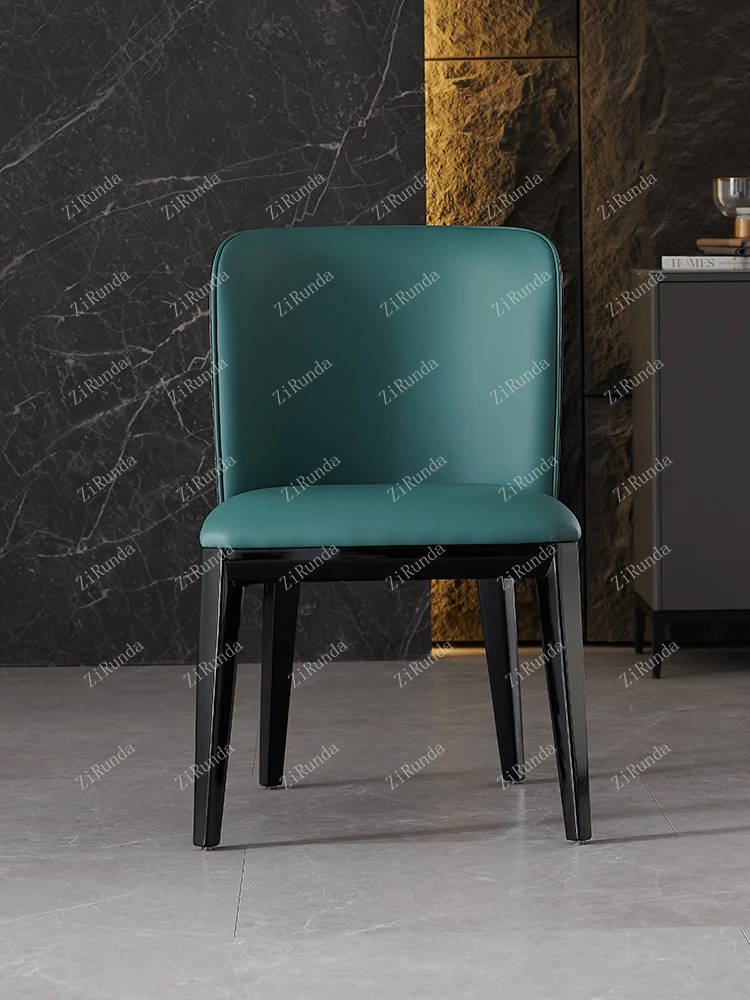 1 Nordic solid wood, modern and simple home, Qatan cafe reception chair, painted back chair