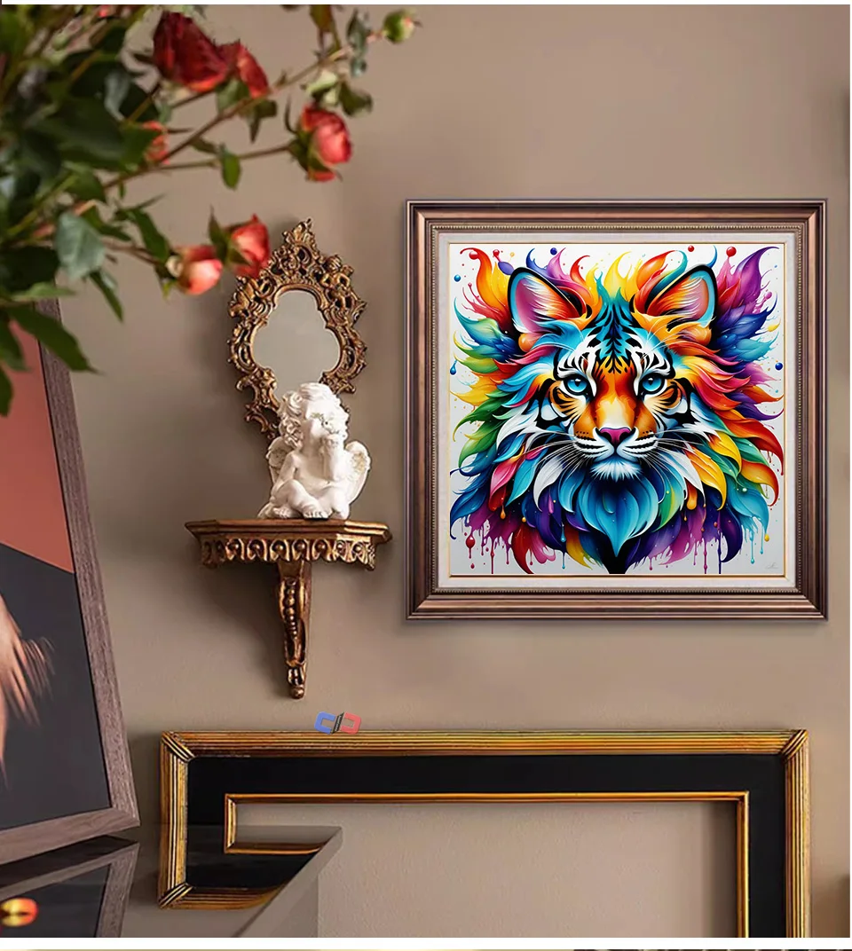 Colorful Tiger Diamond Painting Kit Home Decoration Your OneStop