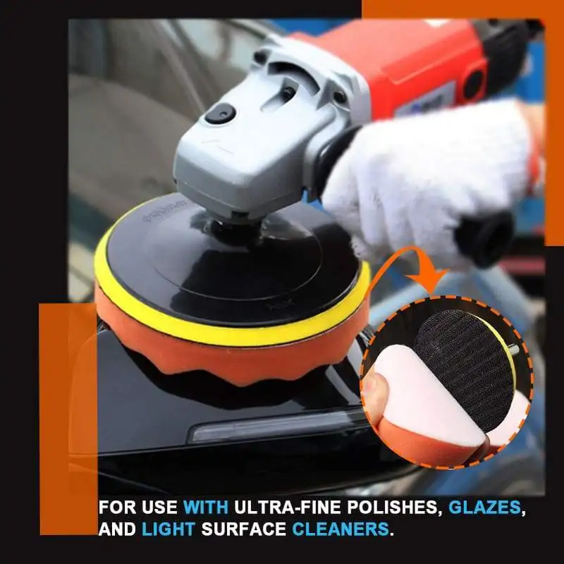 39PCS 3inch 5inch Car Polishing Sponge Pads Kit Buffing Waxing Foam Pad Buffer Set Polisher Machine Wax Pad for Removes Scratche