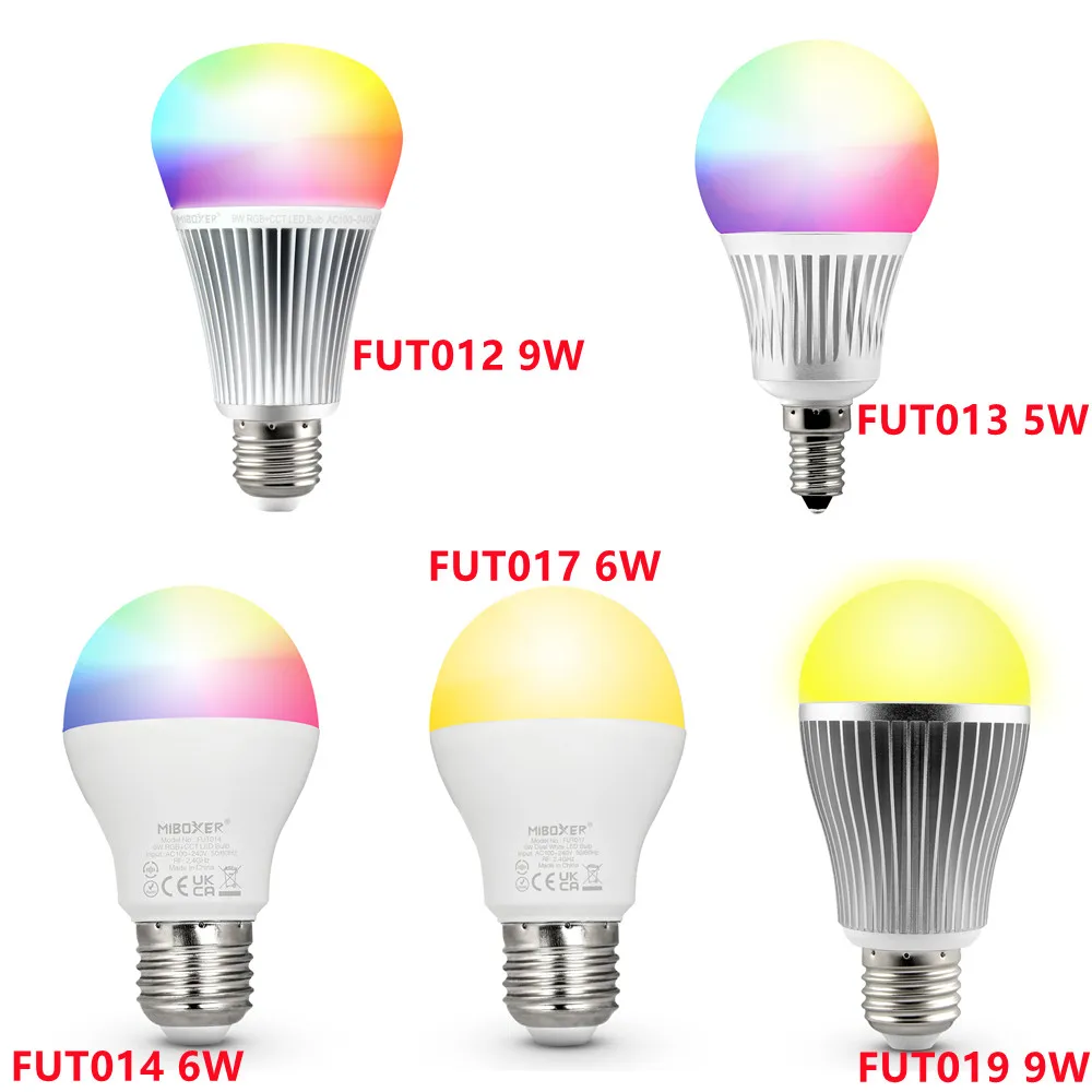 

5W 6W 9W RGB+CCT/Dual White LED Bulb Light smartphone APP control Spotlight 2.4GHz RF 16 million AC100~240V 50/60Hz 2700K~6500K
