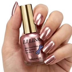 Rose Gold Metallic Mirror Polish: Quick - Dry, Glossy Finish for Everyday Elegance and Special Occasions (Rosy Brown)